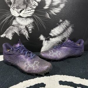 Under Armour Blur Smoke MC 3024015-501 Football Cleats Men 10.5 Purple Synthetic